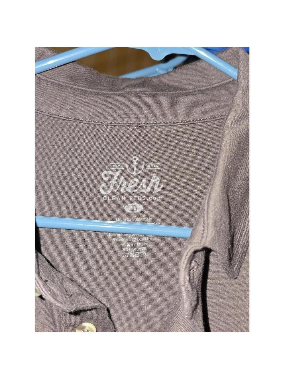 Fresh Clean Tees Men's Polo Shirt Large Gray